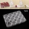 12pcs 5g Round Bottles Waterproof Portable Transparent PP Plastic Storage Box