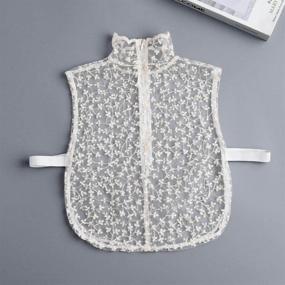 Cute Petal Fake Collar Lace Detachable Lapel False Blouse Black False Collar Sweater