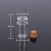 Small Transparent Glass Bottle with Cork Stopper