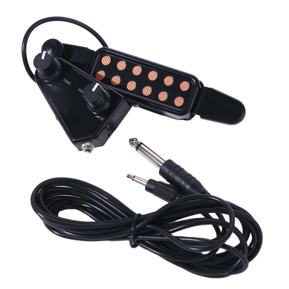 Tone Knobs Guitar Transducer 12-Hole Design Soundhole Pickup Acoustic Guitar Pickup Stage Use