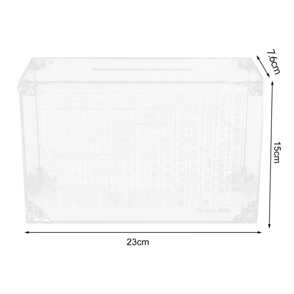 Transparent Piggy Bank Coin Cash Container Acrylic Money Box with Counter Kids Adults Clear  Money Saving Box Boys Girls Gift