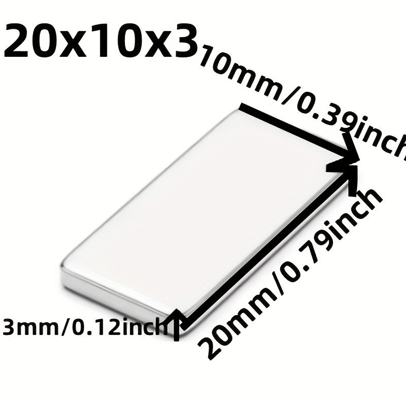 20/50 шт. Магниты, 20x10x3 мм, Прямоугольные магниты для промышленного использования, Металлический материал, Батарея не требуется