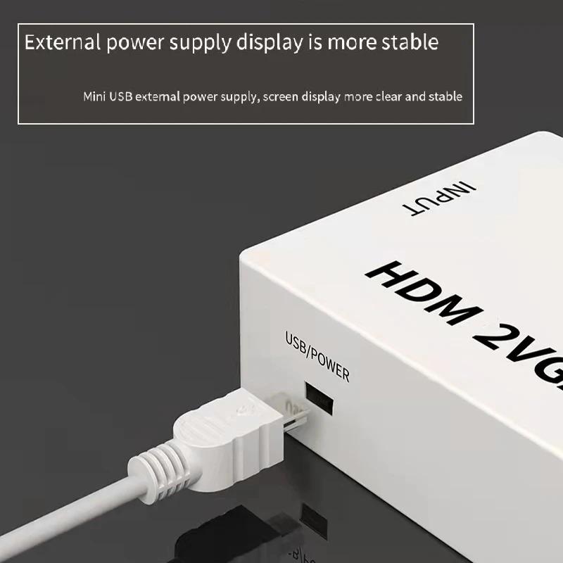 Конвертер HDMI в VGA 1080P со звуком Конвертер VGA в HDMI Адаптер HDMI для проектора DTV ТВ HDVD Ноутбука