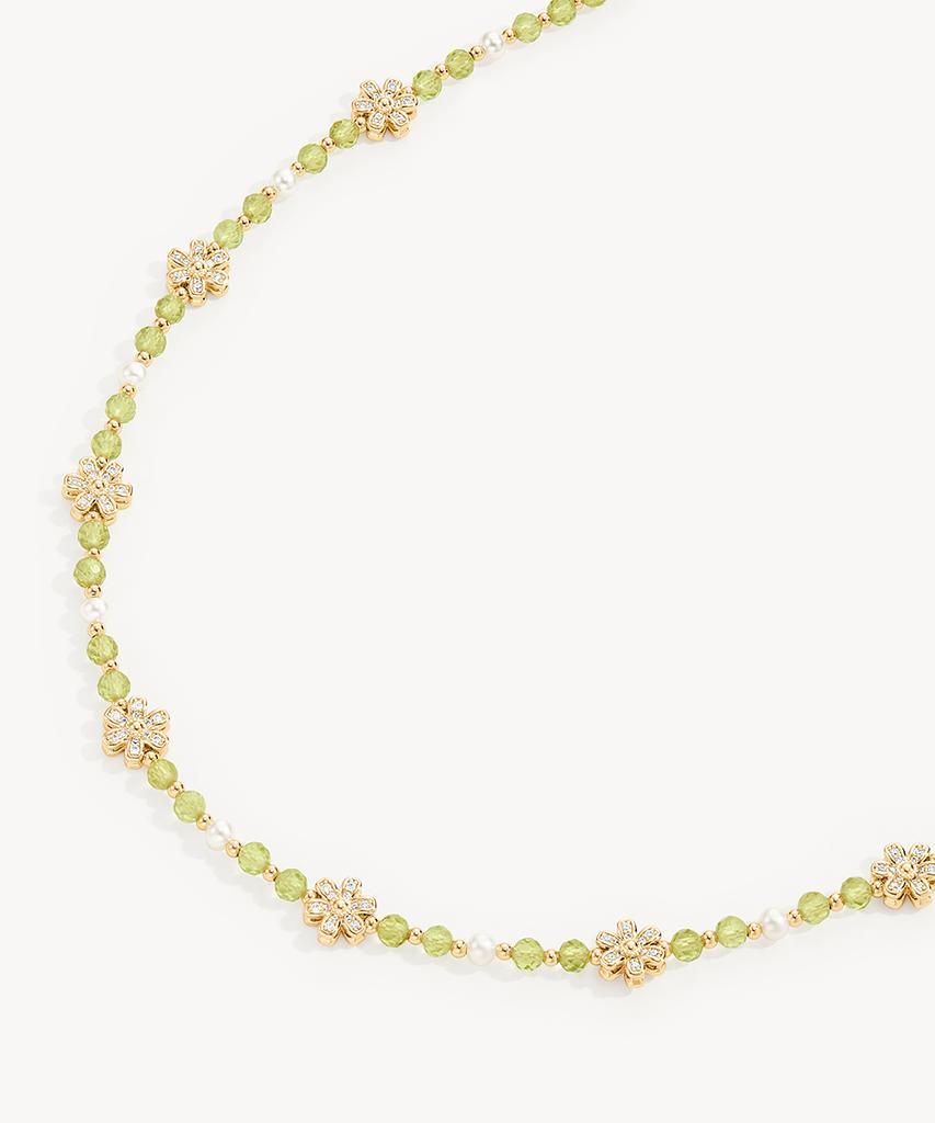 Lola Rose Daisy Peridot Freshwater Pearl Women'S Beaded Necklace