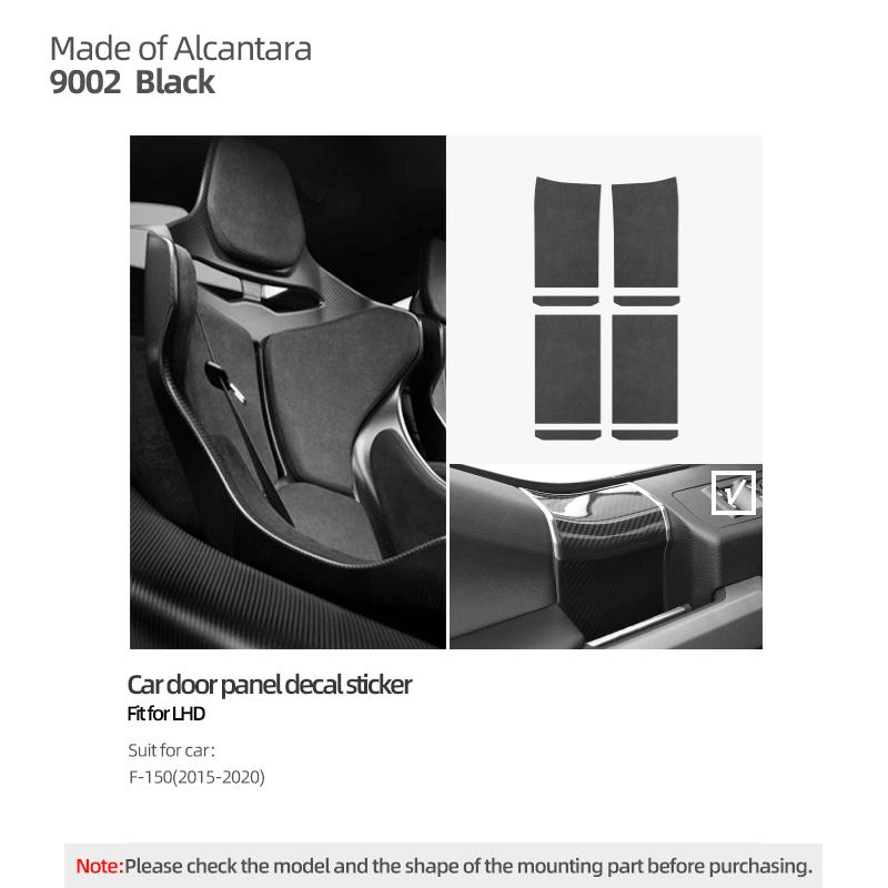 Betterhumz For Ford F-150 SVT Raptor 2015- Made of Alcantara Car Door Panel Auto Interior Trim Stickers Tuning Accessories