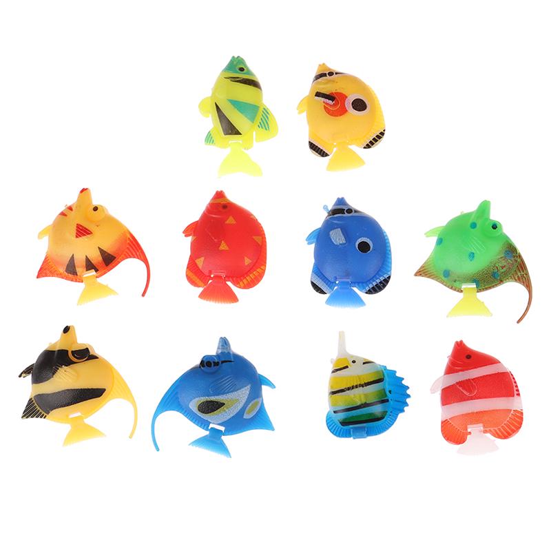 10pcs Aquarium Fish Tank Artificial Fake Floating Fish Pet Decor Ornaments