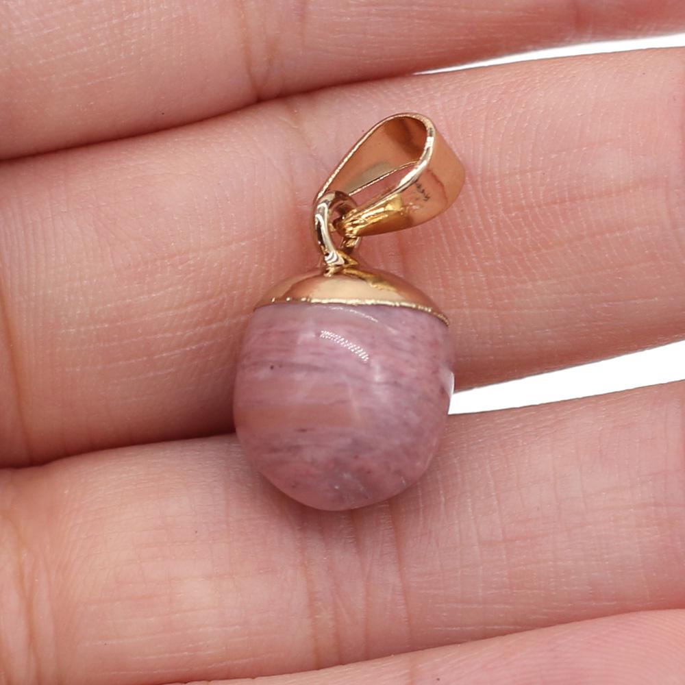 1 шт. в партии кулон из натурального камня Кристалл Розовый Кварц Аметист Лазурит Агат Подвески для изготовления ювелирных изделий DIY Ожерелье Серьги Аксессуары 13x18 мм