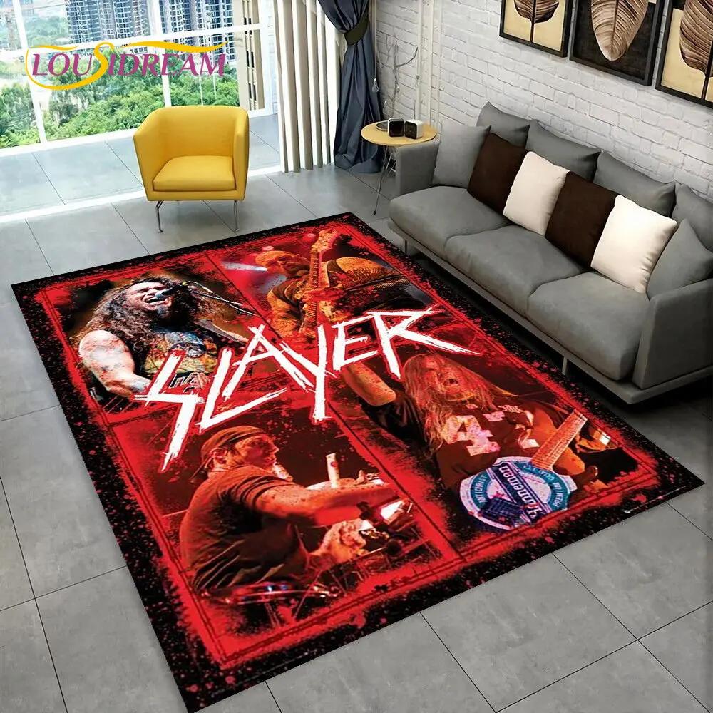 Slayer Heavy Metal Band Музыкальный коврик, коврик для дома, гостиной, спальни, дивана, коврик для двери, детский игровой нескользящий напольный коврик