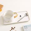 Nordic Style Simple Solid Color Mug Coffee Cup Plate Two Piece Set Afternoon Tea Ceramic Water Cup Coffee Cup Mug