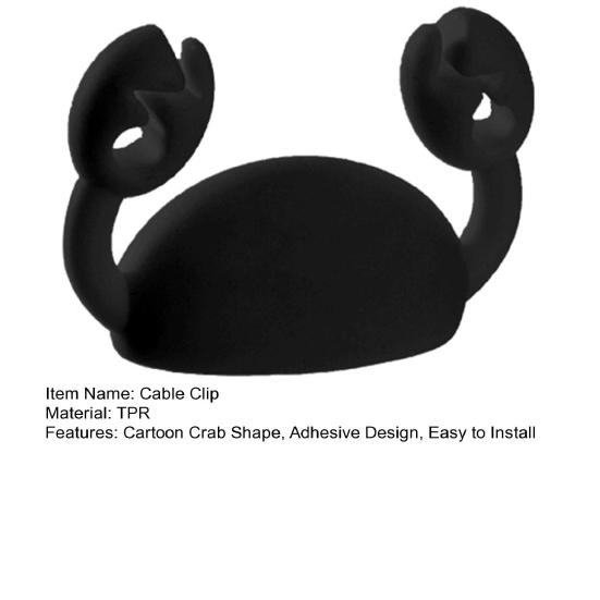 Клейкий зажим для кабеля с мультяшным крабом, домашний офис, стол, органайзер для шнура для зарядки телефона, держатель, держатель, блок питания, зажим для управления проводами