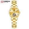 CARNIVAL Women's Automatic Tourbillon Skeleton Mechanical Watch