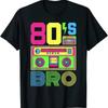 80s Shirt Bro 1980s Fashion 80 Theme Party Outfit Retro Tops Reminiscence Eighties Workout Leisure Short Sleeves T-Shirts