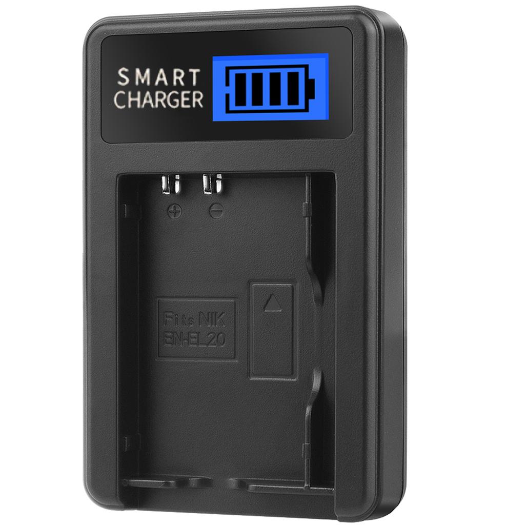 Universal EN-EL20 Battery Charger for 1 AW1 J1 J2 J3 J4 PM006 Camera Charger LCD Display Single Charger Replacement