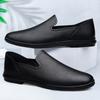 Мужская повседневная обувь из натуральной кожи весна-лето мужские туфли на плоской подошве для ходьбы туфли-лоферы без застежек деловая обувь удобные мокасины ленивая обувь