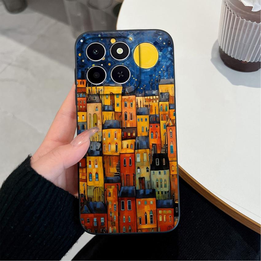 Для Huawei Honor X6C X7C 400 Pro Lite Чехол для телефона Милые розовые облачные узоры Жидкий силикон Недавно обновленные Противоударные Защитные чехлы Для Huawei Чехол