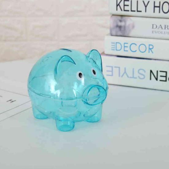 Копилка прозрачной формы, видимая милая мультяшная свинья, копилка для повседневной жизни