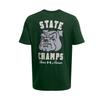 Футболка с коротким рукавом и принтом State Champs, влагоотводящая, мужская, цвет лесной зеленый 1386812-301