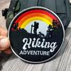 Mountaineering Hiking Sunset Airplane Badge Embroidery Velcro Cloth Sticker Outdoor Backpack Decoration Embroidery Sticker
