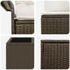 Sofa Set 6 pcs. 4 Seater Brown and Cream White