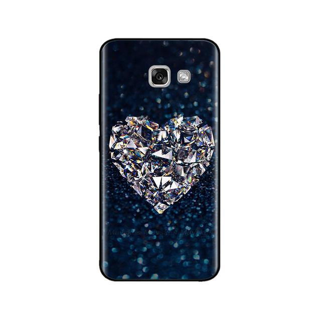For Samsung Galaxy A3 2017 Case Silicon Soft Black Case For Samsung A7 A5 A3 2017 Case Cute Printed Tpu Bumper Phone Cover