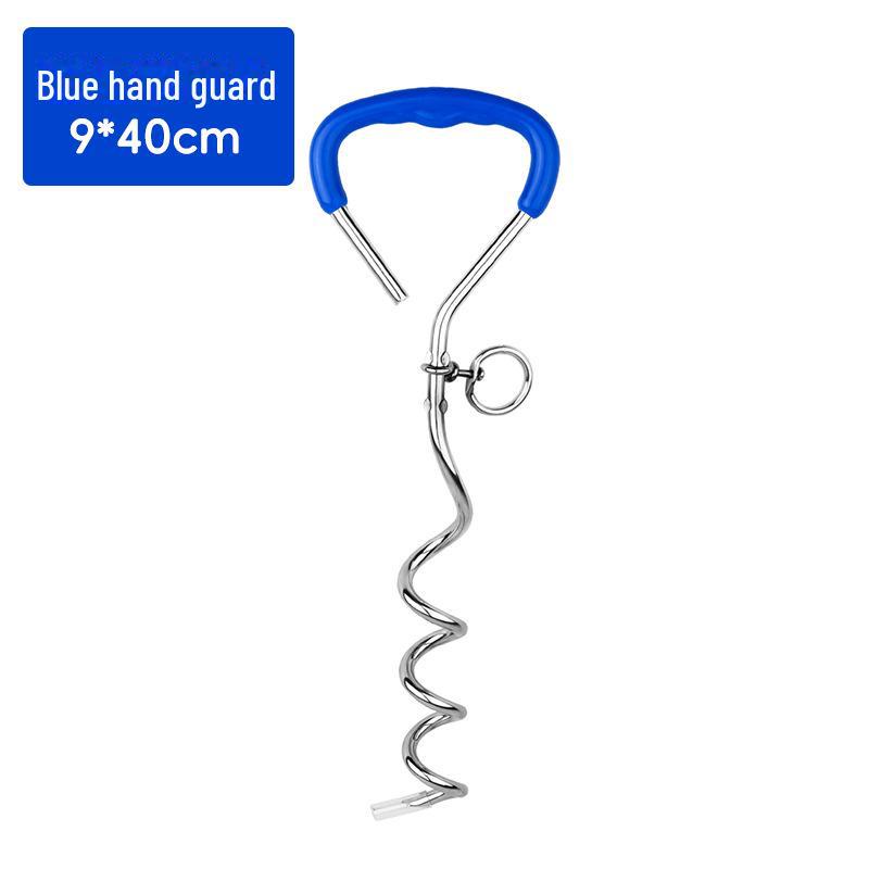 «Колышек и трос для привязывания собак на улице — хромированный металлический гвоздь для заземления домашних животных»