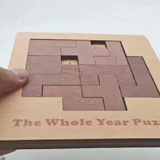 Ежедневный календарь-пазл Деревянная игрушка-пазл 365 дат Ежедневный пазл-вызов