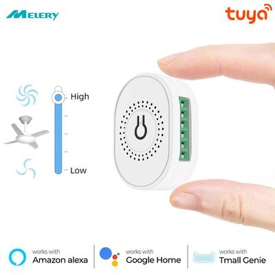 Melery Tuya Wifi Smart Ceiling Fan Speed Switch EU 220V Mini Wall On Off Module Remote Electric Control For Alexa Google Home