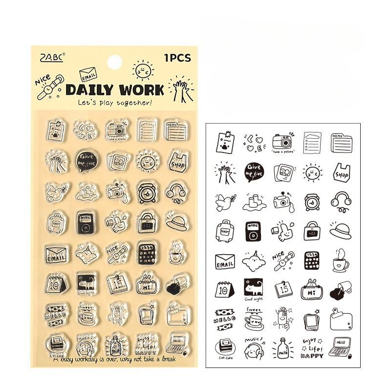 Милый набор силиконовых штампов Сладкие животные Десерт Игривые дети Печать для рукописного текста штамп Скрапбукинг DIY Декор Штампы для журналов