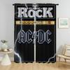Rock-ACDC Элегантные шторы для комнаты, перегородка для камеры, занавески для домашнего интерьера, 2 шт., занавеска для гостиной, тюль для спальни, ребенка