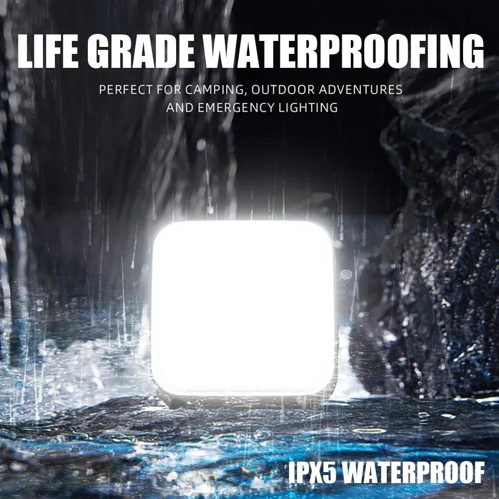Multifunctional LED Camping Light USB Charging Portable Tent Lantern Emergency Flashlight Night 4 Modes Dimming Outdoor Hiking