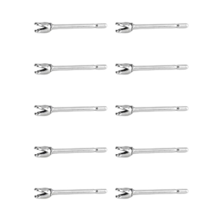 Оптовый набор 10 шт. компонентов с зубцами для изготовления ювелирных изделий, модный аксессуар для страз, гвоздиков, серег и набор для рукоделия для взрослых