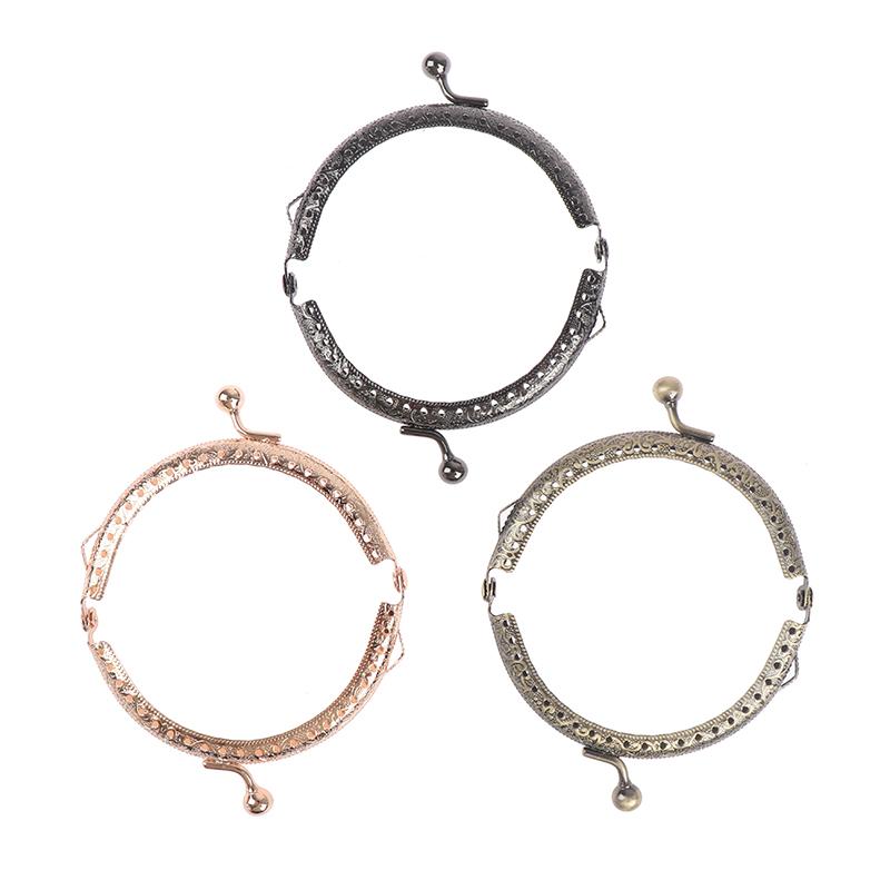 Круглый металлический каркас 8,5 см, кошелек с ручкой, клатч, сумка с застежкой, фурнитура для сумок