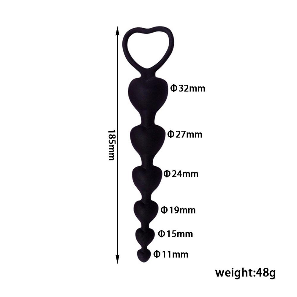 Heart-Shaped Silicone Beads for Men and Women Sex Product Sex Product GAY Couple Anal Masturbation Device Adult Sex Product