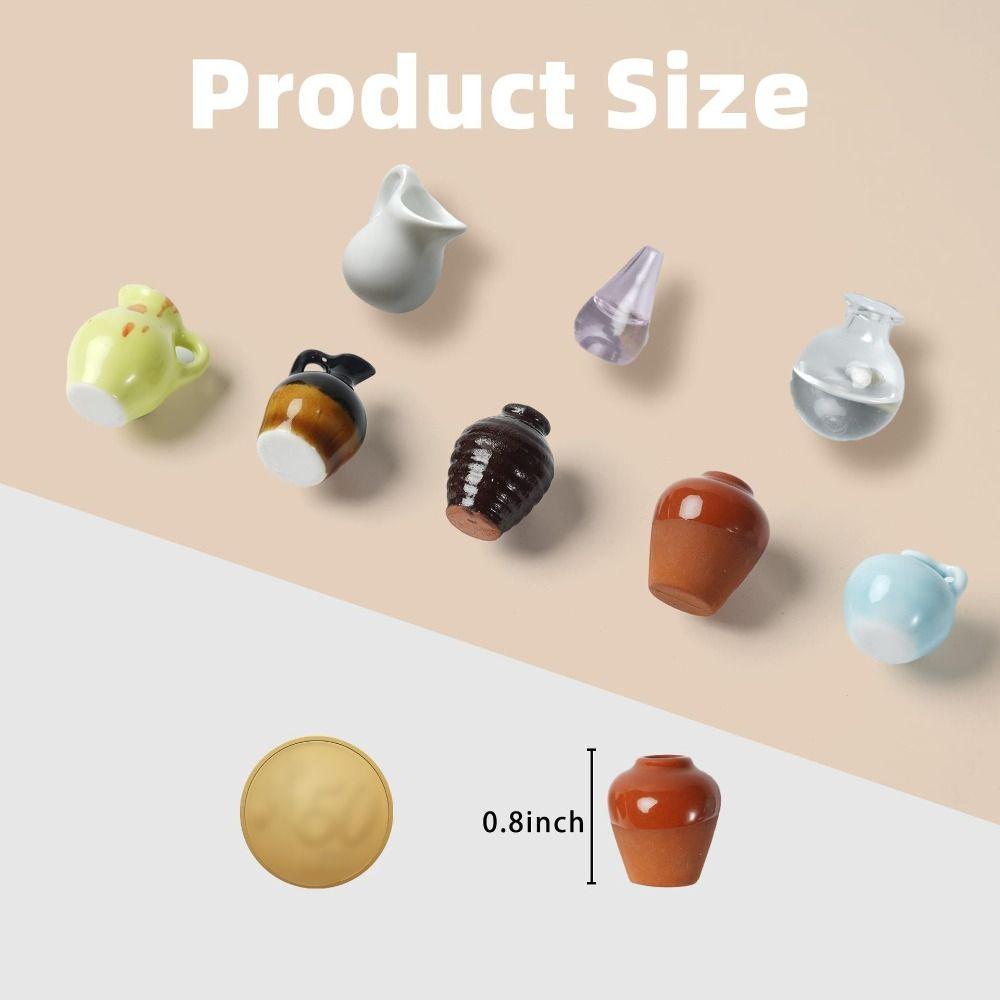 8Pcs Excluding Plants Refrigerator Magnets Vase DIY Creative Fridge Magnets  Flower Arrangement