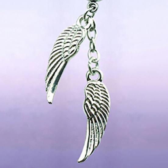 Женщины горный хрусталь двойные крылья болтаются пупка кольцо пупка пирсинг тела