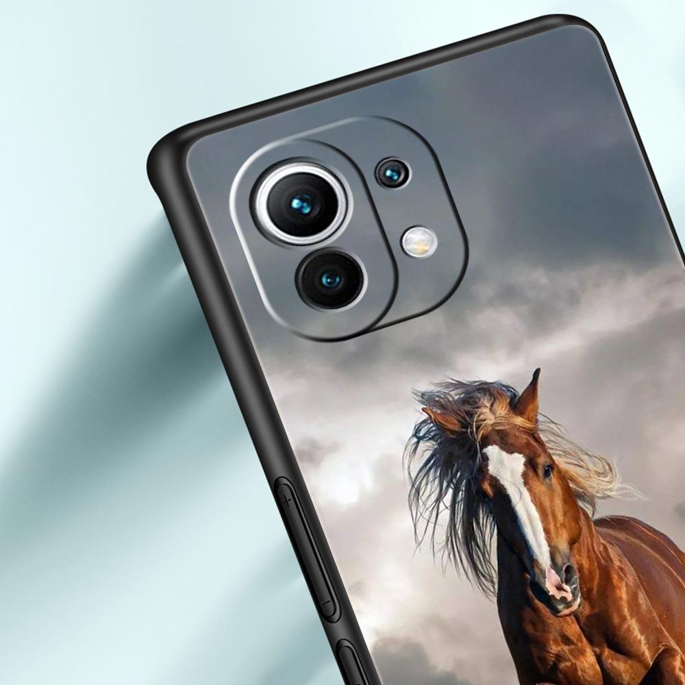 Чехол для телефона с изображением животного Лошадь для Xiaomi Mi 17 15 14 13 12 11 Ultra 15T 14T 13T 12T 11T Pro Lite 5G Мягкий ТПУ Корпус Fundas Capas
