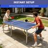 182x91cm/6x3ft Professional Portable Folding Ping Pong Table, Table Tennis Game Set with Net, 2 Paddles & 4 Balls for Adults and Teens