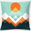 Home Decor Geometric Mountains  Colorful Birds Pillow Covers Pattern Cushion Cover Suitable For Sofa Bedroom Car Pillow Cover