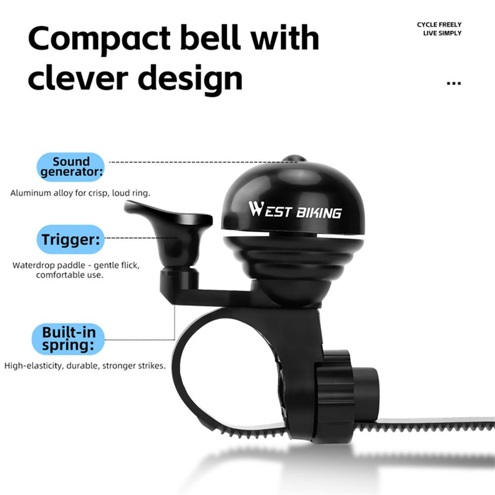 WEST BIKING YP0706057 Bicycle Bell for Mountain Road Bike High Decibel Cycling Warning Horn