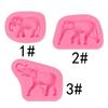 Animal Elephant A Family of Three Liquid Silicone Mold Fondant Cake Mold