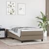 3120496 vidaXL Spring Bed Base Taupe 100x200 Cm Fabric