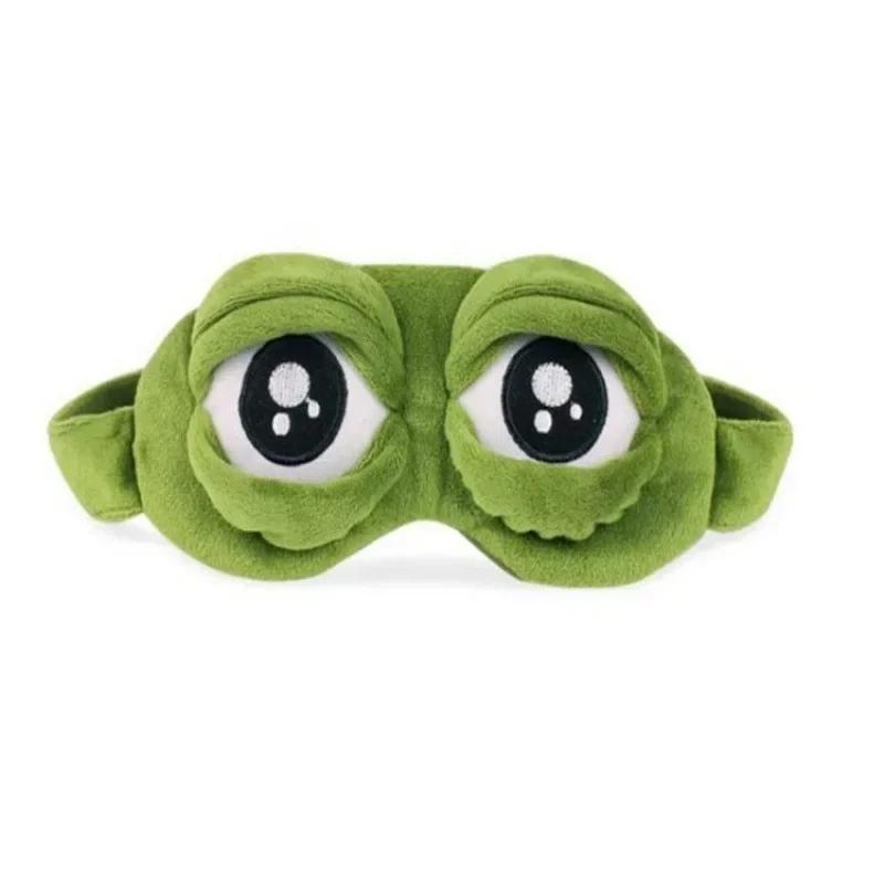 Shade Eye Patch Women Men Soft Portable Blindfold Travel Eyepatch3D Sad Frog Sleep Mask Natural Sleeping Eyeshade Cover