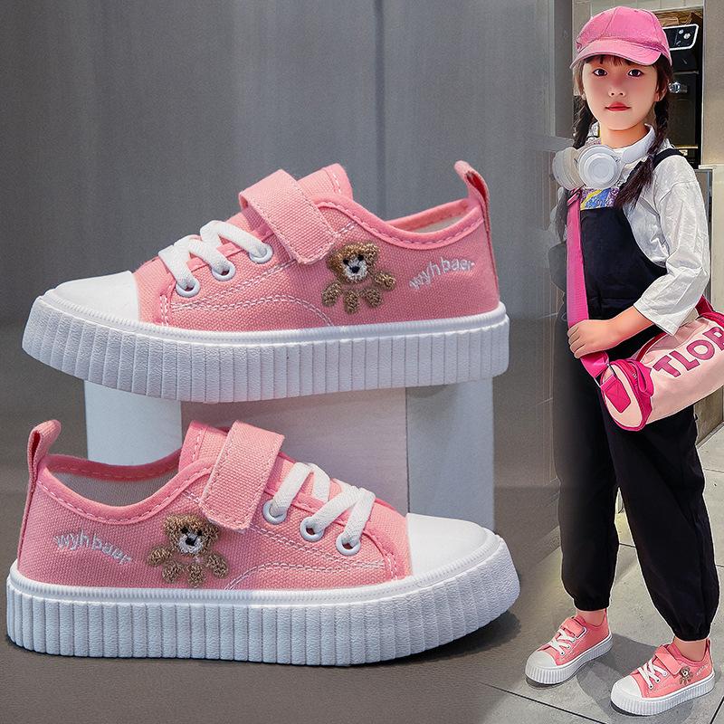 Children's Canvas Shoes Spring and Autumn Boys and Girls Casual Shoes Canvas Student Shoes Soft Sole