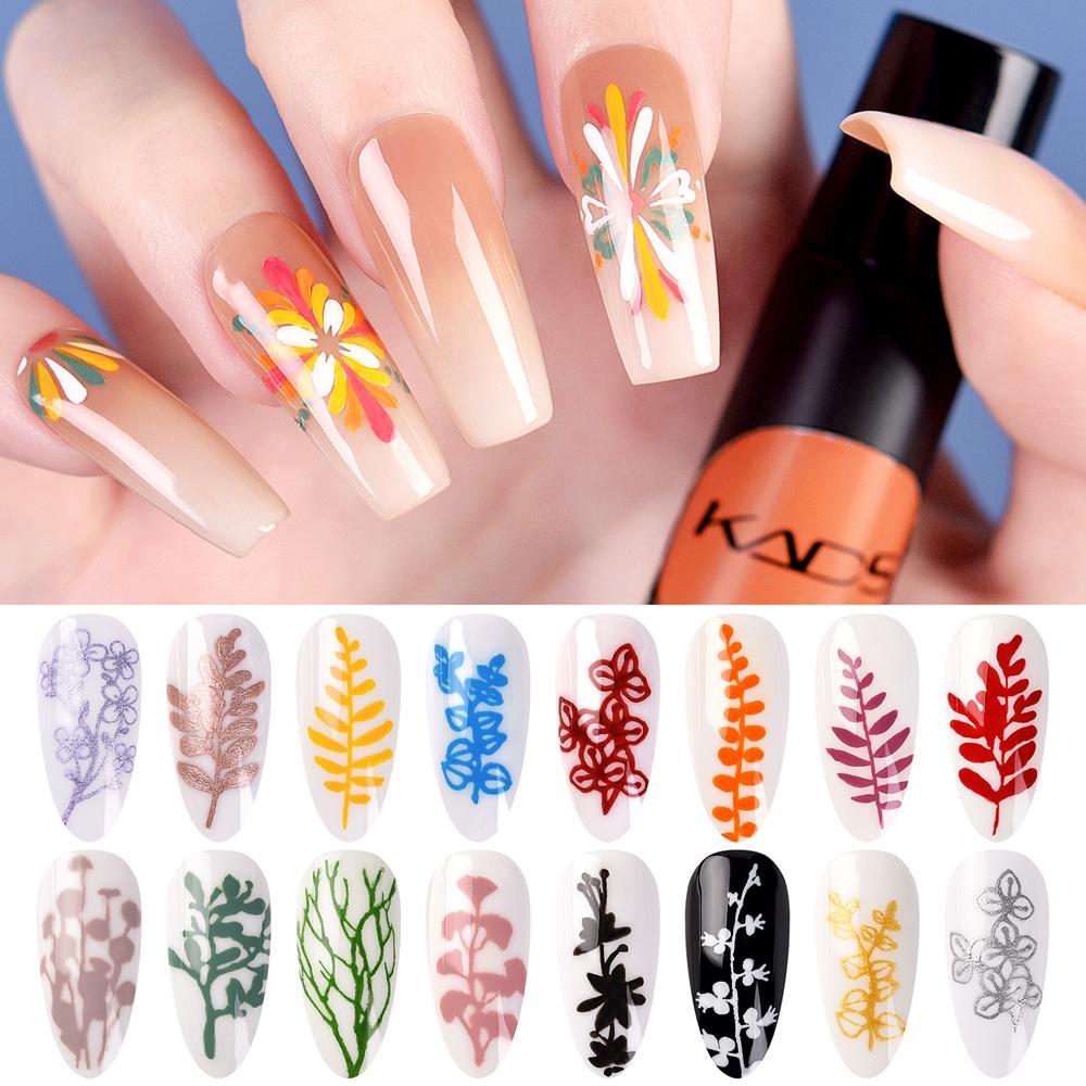 kads Гель-лак для стемпинга, 8 мл, гель-краска для ногтей, лак для штамповки, 16 цветов, масляный УФ-гель для печати, инструмент для штамповки ногтей