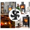 5 Blades Heat Powered Stove Fan Fireplace Fan Quiet Operation Circulating Warm Air No Battery