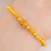 Elegant Enamel Gold Lucky Bead Hand Chain Sand Gold Granulation Dumpy Elephant Bracelet  Banquet