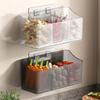 Transparent Kitchen Storage Basket No Punching Spices Container  Kitchen Supplies