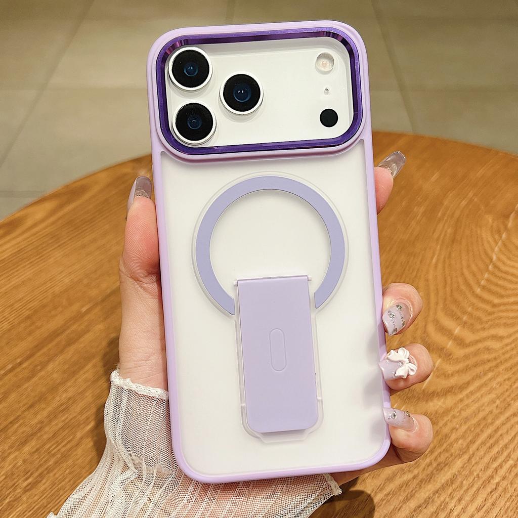 iPhone17promax невидимая подставка магнитный чехол для мобильного телефона для Apple 16 матовая кожа 15 защитный чехол 11