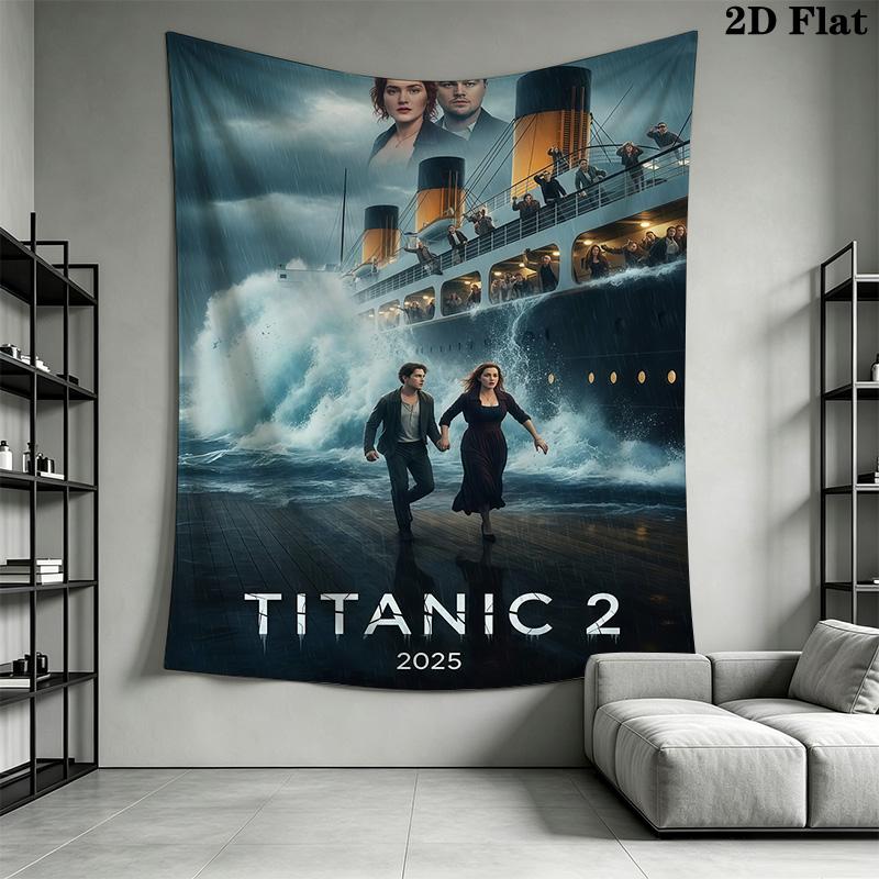 Titanic 2 New Journey Tapestry Wallmounted Background Cloth Work Of Art Homestay Soft Decoration Tapestry Background Cloth