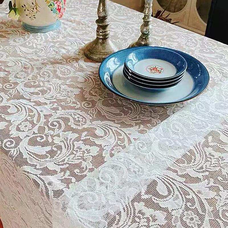 Элегантная винтажная цветочная кружевная скатерть, идеально подходящая для свадеб и декора фермерского дома, сервировка свадебного стола|Элегантная сервировка стола|Кружевная скатерть